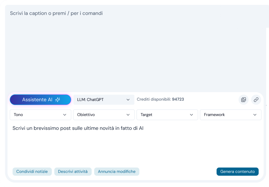 L’editor di Pubblie con l’assistente AI